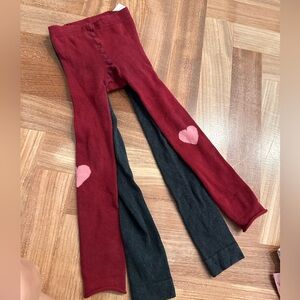 Bonton Heart Leggings - Red